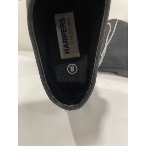 Vintage 90s Deadstock Biway Harpers Creations women’s Bootie Shoes Black Size 8 - Picture 8 of 9